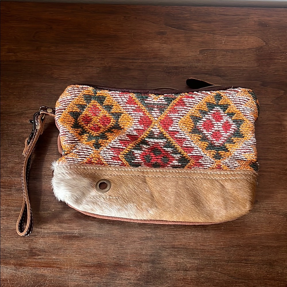 Myra Bag Red and Orange Clutch